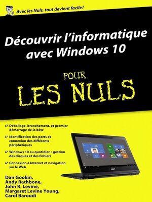 cover image of Découvrir l'ordinateur avec Windows 10 Pour les Nuls